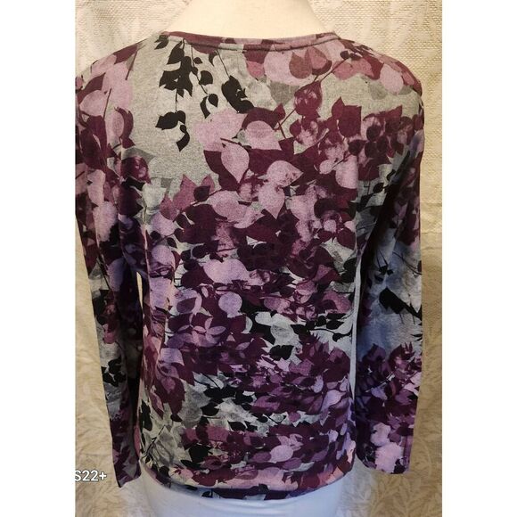 F63  Croft & Barrow people floral t Shirt - Picture 8 of 9